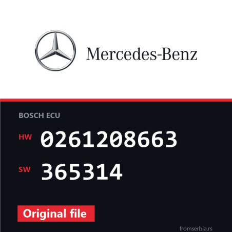 Mercedes-Benz E55 0261208663 365314 original ECU file