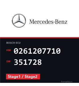 Mercedes-Benz SL 0261207710 351728 Stage1 / Stage2 tuning file