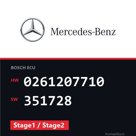 Mercedes-Benz SL 0261207710 351728 Stage1 / Stage2 tuning file