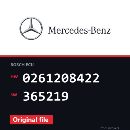 Mercedes-Benz SL 0261208422 365219 original ECU file