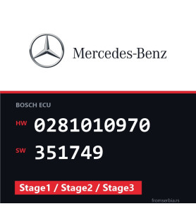 Mercedes-Benz 0281010970 351749 Stage1 / Stage2 / Stage3 file