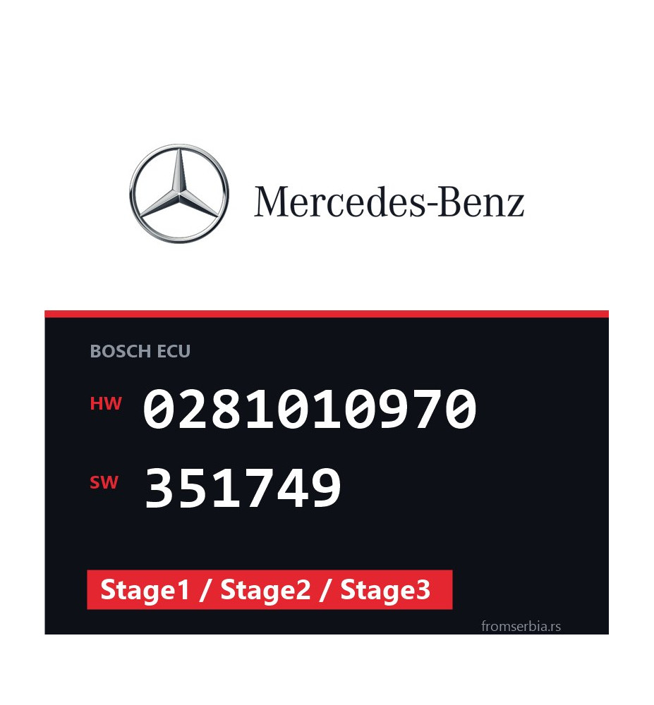 Mercedes-Benz 0281010970 351749 Stage1 / Stage2 / Stage3 file