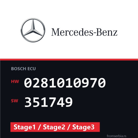 Mercedes-Benz 0281010970 351749 Stage1 / Stage2 / Stage3 file