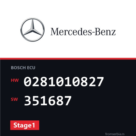 Mercedes-Benz Sprinter 0281010827 351687 Stage1 tuning file