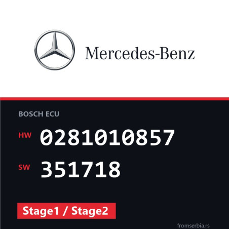 Mercedes-Benz Sprinter 0281010857 351718 Stage1 / Stage2 tuning file