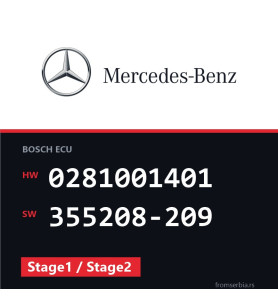 Mercedes-Benz 0281001401 355208-209 Stage1 / Stage2 file