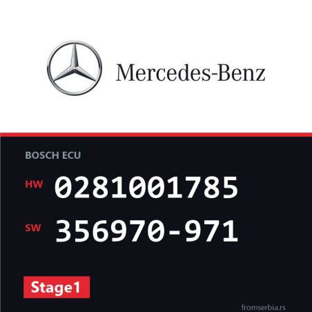 Mercedes-Benz Sprinter 0281001785 356970-971 Stage1 tuning file