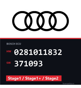 Audi A3 0281011832 371093 Stage1 / Stage1+ / Stage2 tuning file