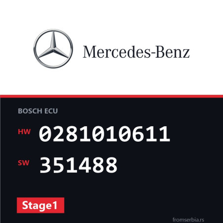 Mercedes-Benz Sprinter 0281010611 351488 Stage1 tuning file
