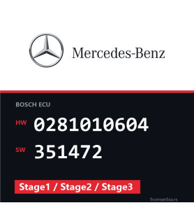 Mercedes-Benz 0281010604 351472 Stage1 / Stage2 / Stage3 file