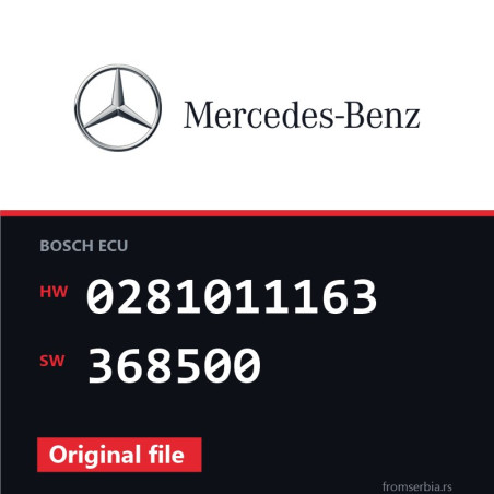 Mercedes-Benz C 200CDI 0281011163 368500 original ECU file