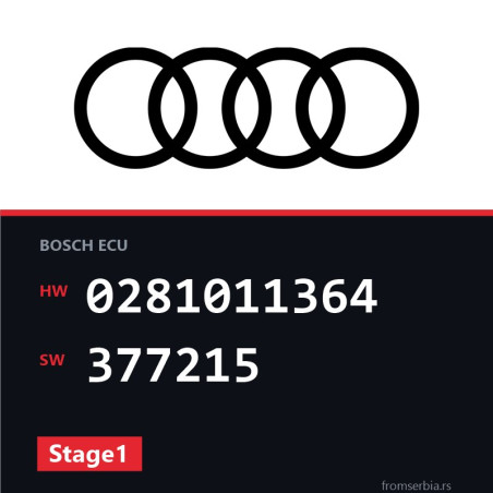 Audi A3 0281011364 377215 Stage1 tuning file
