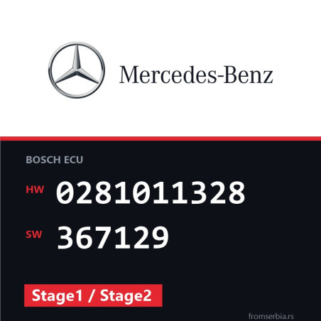 Mercedes-Benz E 220 0281011328 367129 Stage1 / Stage2 tuning file