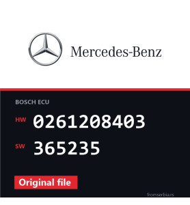 Mercedes-Benz E55 0261208403 365235 original ECU file