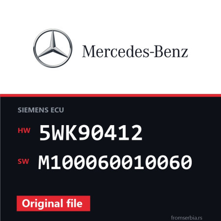 Mercedes-Benz SLK 5WK90412 M100060010060 original ECU file