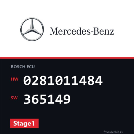 Mercedes-Benz Sprinter 0281011484 365149 Stage1 tuning file