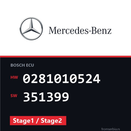 Mercedes-Benz Sprinter 0281010524 351399 Stage1 / Stage2 tuning file