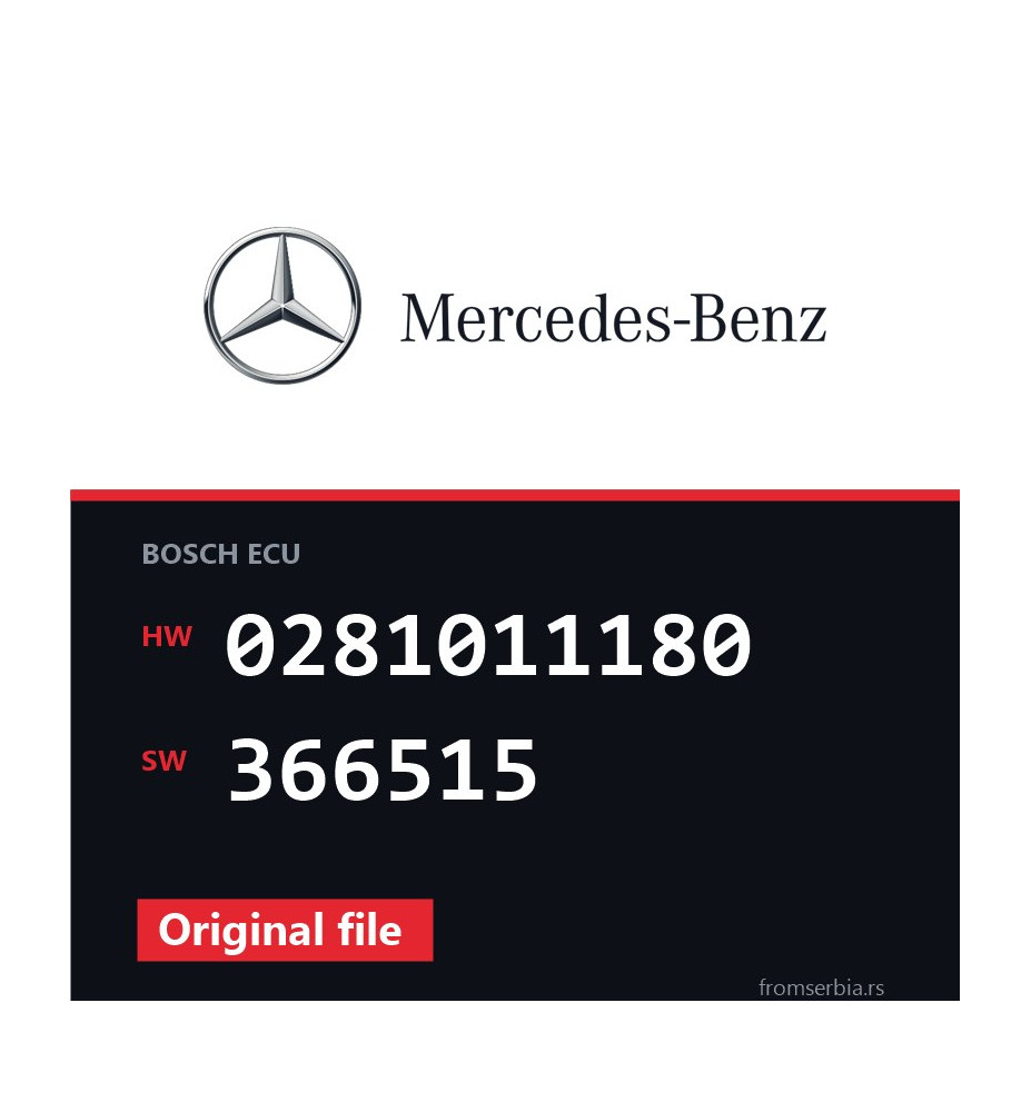 Mercedes-Benz Vito 0281011180 366515 original ECU file