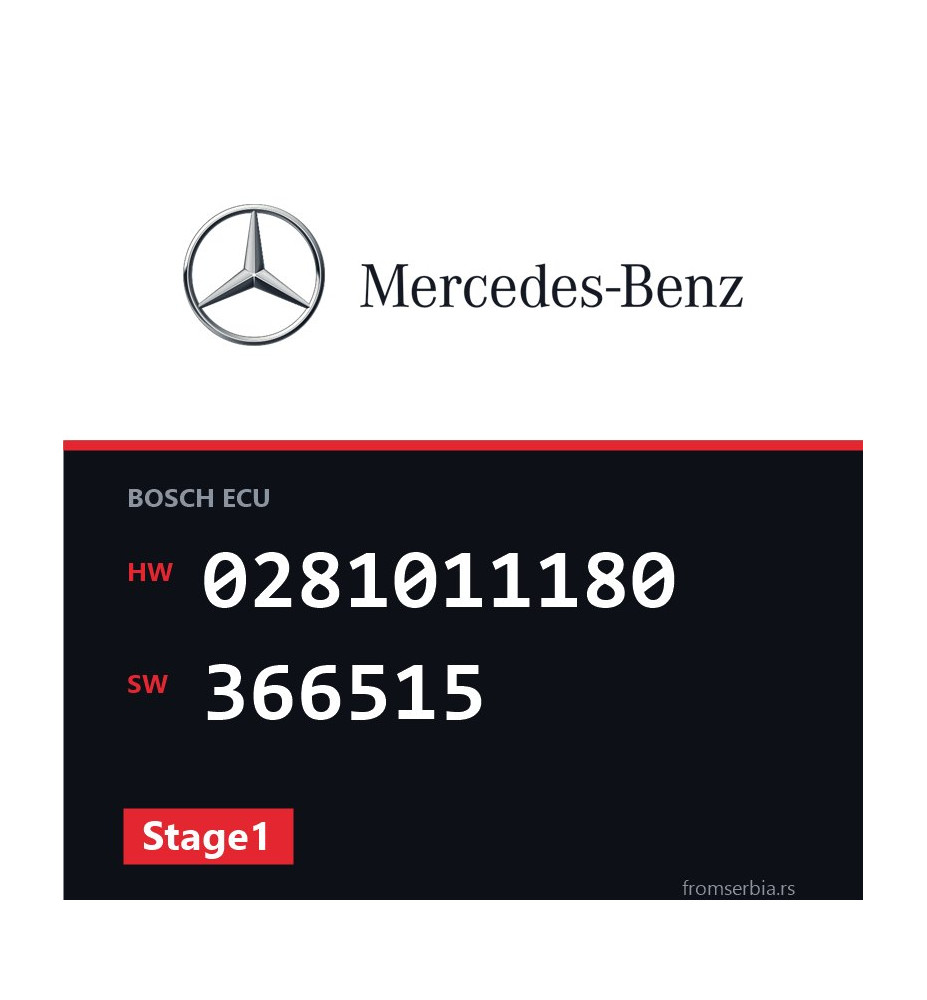 Mercedes-Benz Vito 0281011180 366515 Stage1 tuning file
