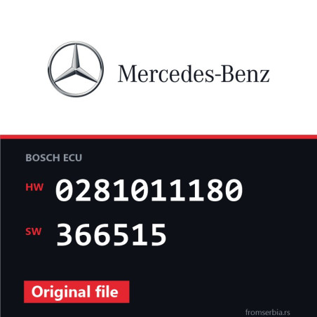 Mercedes-Benz Vito 0281011180 366515 original ECU file