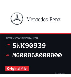 Mercedes-Benz A 190 5WK90939 M600068000000 original ECU file
