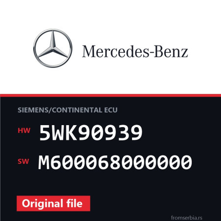 Mercedes-Benz A 190 5WK90939 M600068000000 original ECU file
