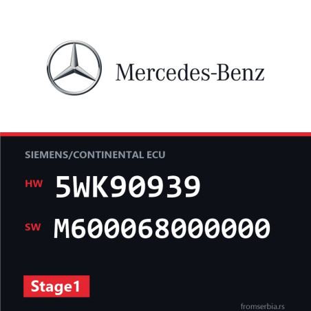 Mercedes-Benz A 190 5WK90939 M600068000000 Stage1 tuning file