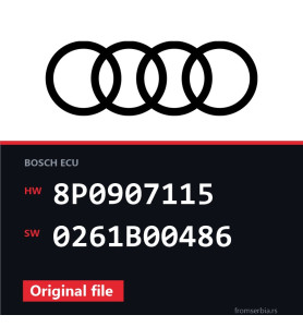 Audi A3 8P0907115 0261B00486 original ECU file