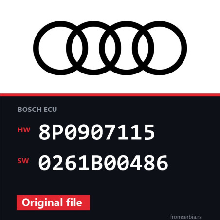 Audi A3 8P0907115 0261B00486 original ECU file