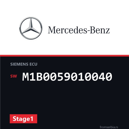Mercedes-Benz C 180 M1B0059010040 Stage1 tuning file