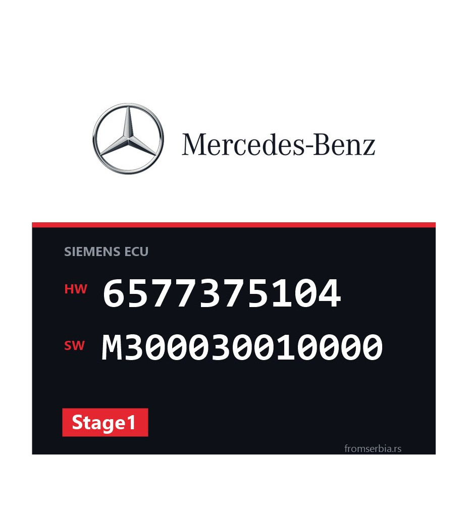 Mercedes-Benz C 180K 6577375104 M300030010000 Stage1 tuning file