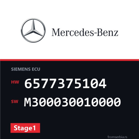 Mercedes-Benz C 180K 6577375104 M300030010000 Stage1 tuning file