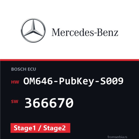 Mercedes-Benz OM646-PubKey-S009 366670 Stage1 / Stage2 file