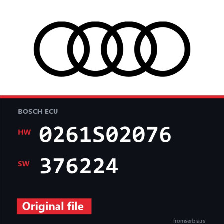 Audi A3 0261S02076 376224 original ECU file