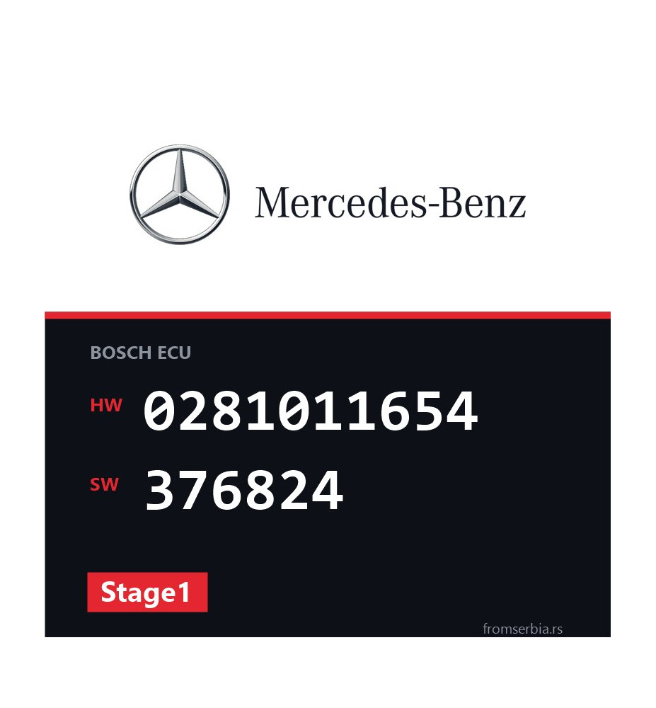 Mercedes-Benz C 220 0281011654 376824 Stage1 tuning file