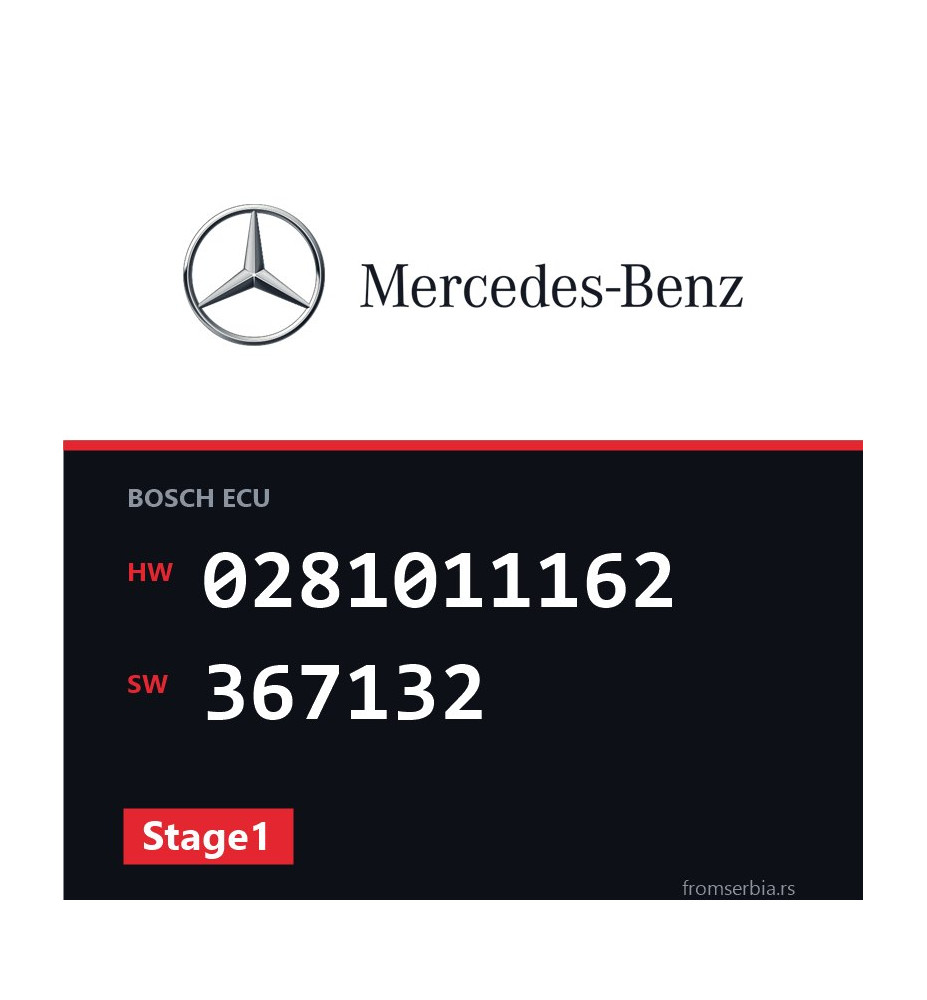 Mercedes-Benz C 220 0281011162 367132 Stage1 tuning file