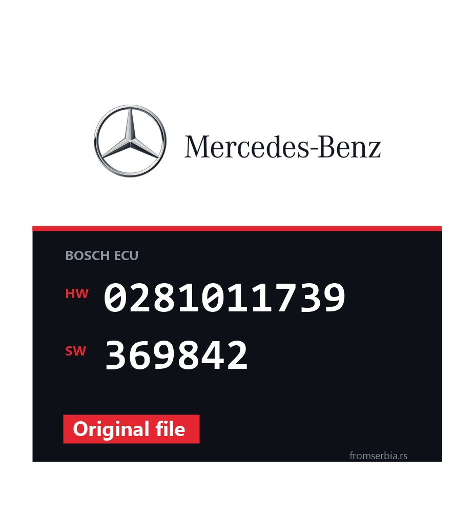 Mercedes-Benz C 200 0281011739 369842 original ECU file