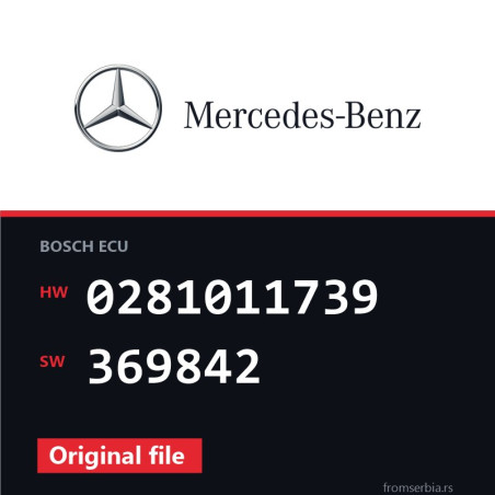 Mercedes-Benz C 200 0281011739 369842 original ECU file