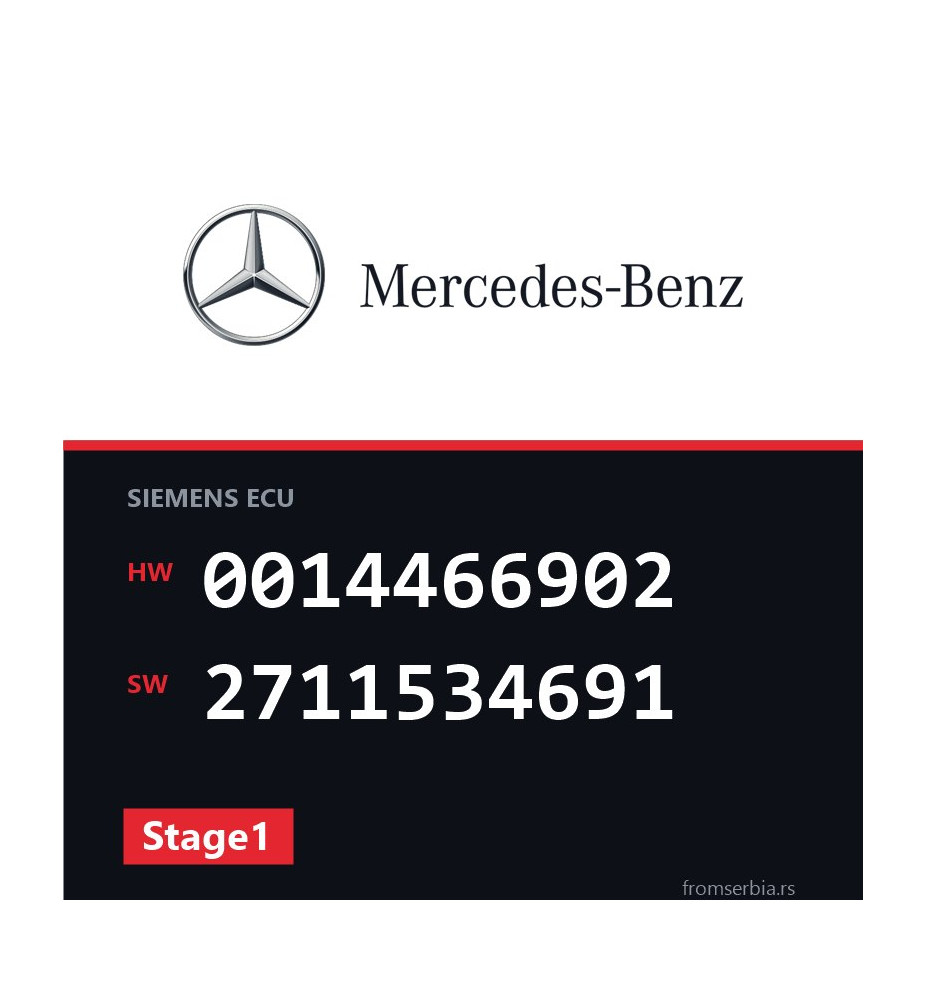 Mercedes-Benz CLK 0014466902 2711534691 Stage1 tuning file