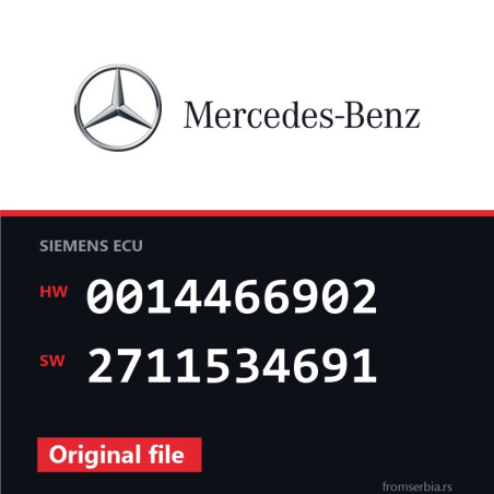 Mercedes-Benz CLK 0014466902 2711534691 original ECU file