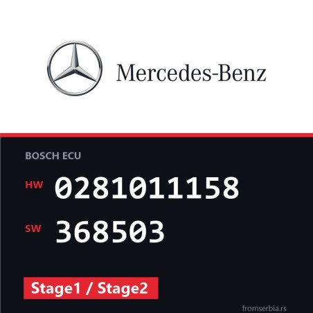 Mercedes-Benz E 220 0281011158 368503 Stage1 / Stage2 tuning file