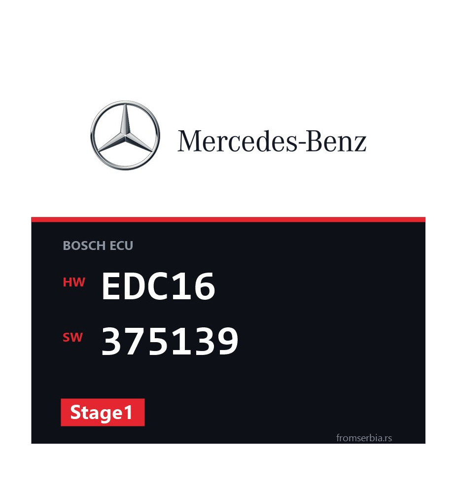 Mercedes-Benz E 280 EDC16 375139 Stage1 tuning file