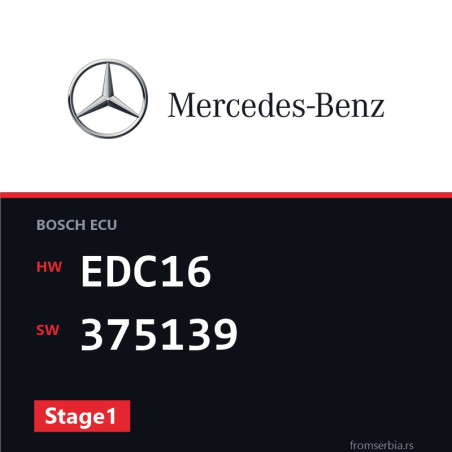 Mercedes-Benz E 280 EDC16 375139 Stage1 tuning file
