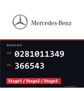 Mercedes-Benz 0281011349 366543 Stage1 / Stage2 / Stage3 file