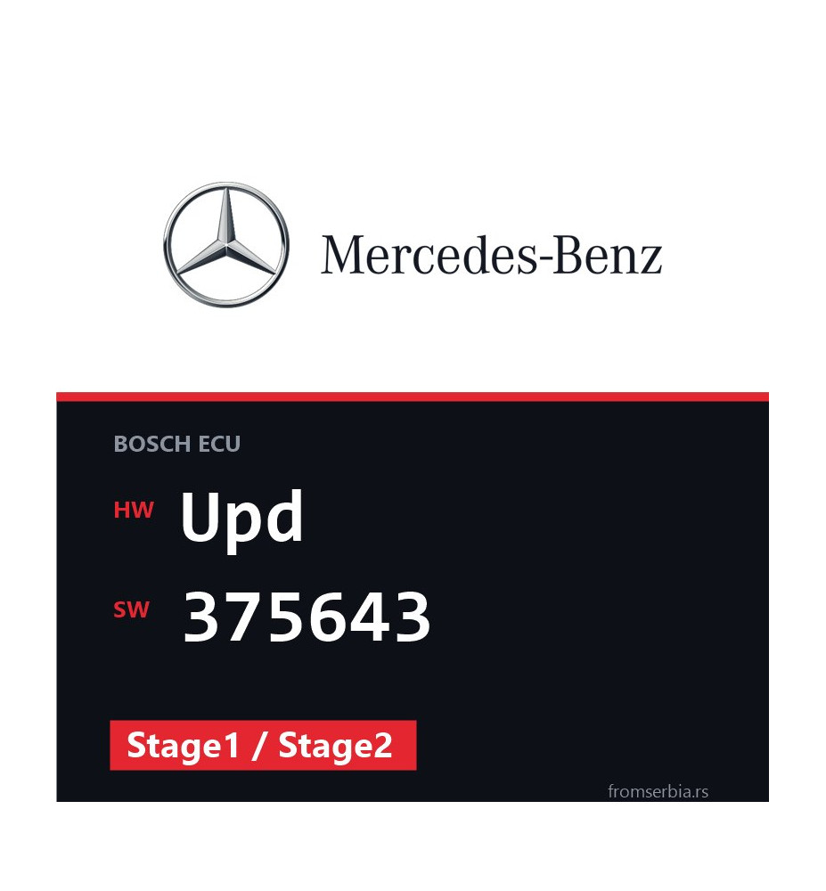 Mercedes-Benz E 320 Upd 375643 Stage1 / Stage2 tuning file