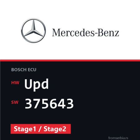 Mercedes-Benz E 320 Upd 375643 Stage1 / Stage2 tuning file