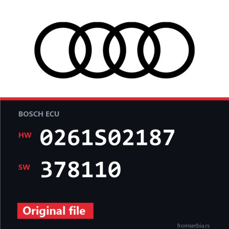 Audi A3 0261S02187 378110 original ECU file