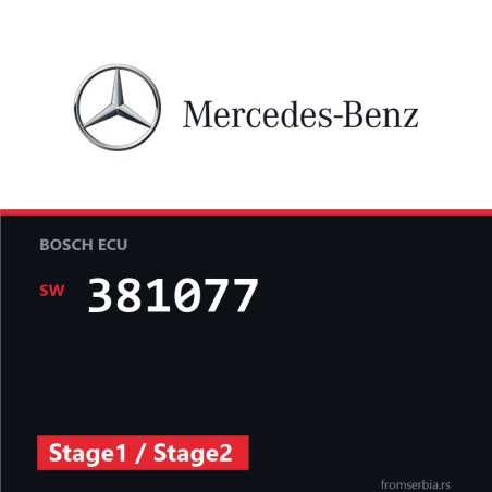 Mercedes-Benz E 320CDI 381077 Stage1 / Stage2 tuning file