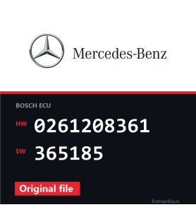 Mercedes-Benz E 500 0261208361 365185 original ECU file