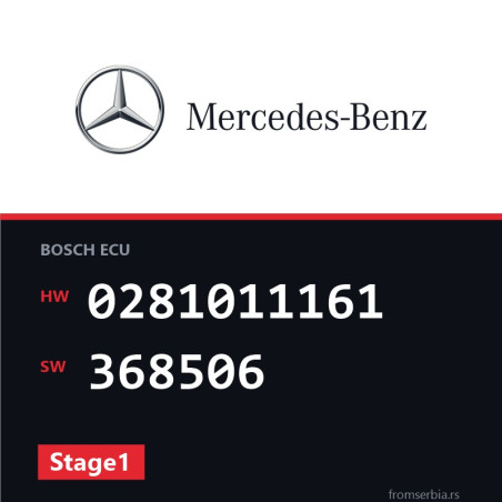 Mercedes-Benz E 220 0281011161 368506 Stage1 tuning file